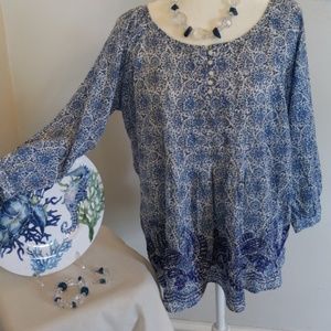 Boho Embroidered Top